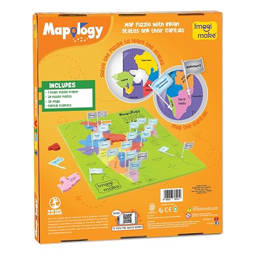 Imagimake Mapology India with State Capitals - Educational Toy and Learning Aid