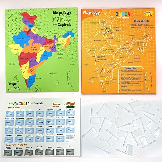 Imagimake Mapology India with State Capitals - Educational Toy and Learning Aid
