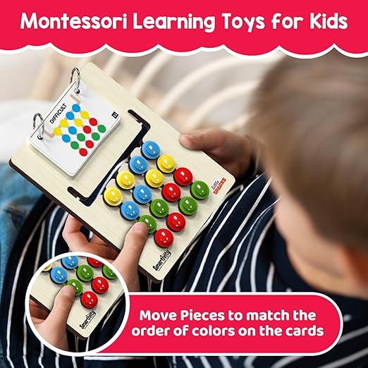 Smartivity Kids Montessori Slide Puzzle I Color & Pattern Matching Learning Toys
