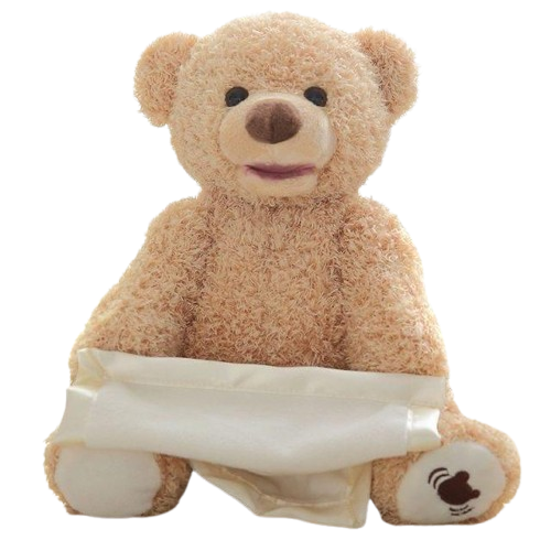 Peek-A-Boo Teddy Bear Plush, Animated Stuffed Animal for Babies and Newborns