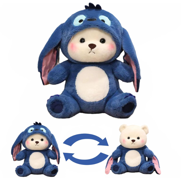 Teddy Bear with Hoodie/Blue Lovable Huggable Soft Toy, Big Size Hooded Plush Teddy Bear.