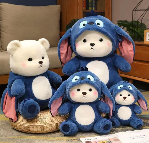 Teddy Bear with Hoodie/Blue Lovable Huggable Soft Toy, Big Size Hooded Plush Teddy Bear.