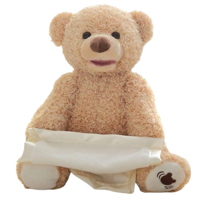 Peek-A-Boo Teddy Bear Plush, Animated Stuffed Animal for Babies and Newborns