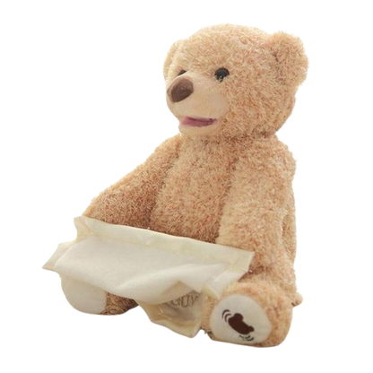 Peek-A-Boo Teddy Bear Plush, Animated Stuffed Animal for Babies and Newborns