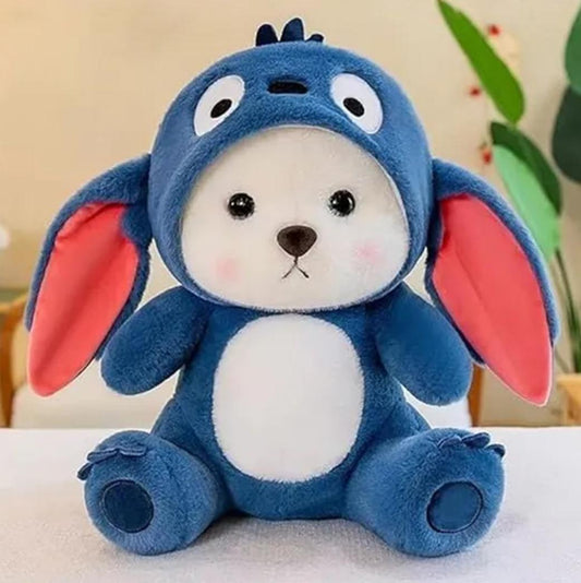 Teddy Bear with Hoodie/Blue Lovable Huggable Soft Toy, Big Size Hooded Plush Teddy Bear.