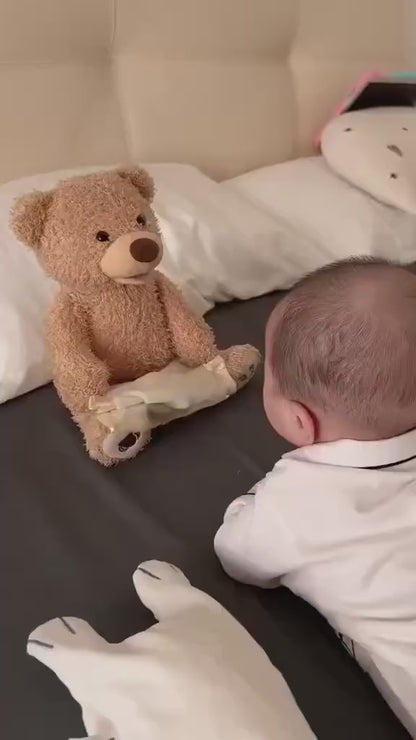 Peek-A-Boo Teddy Bear Plush, Animated Stuffed Animal for Babies and Newborns